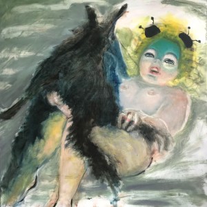 Goldbrun-Heaven_olieverfopdoek_100x100cm